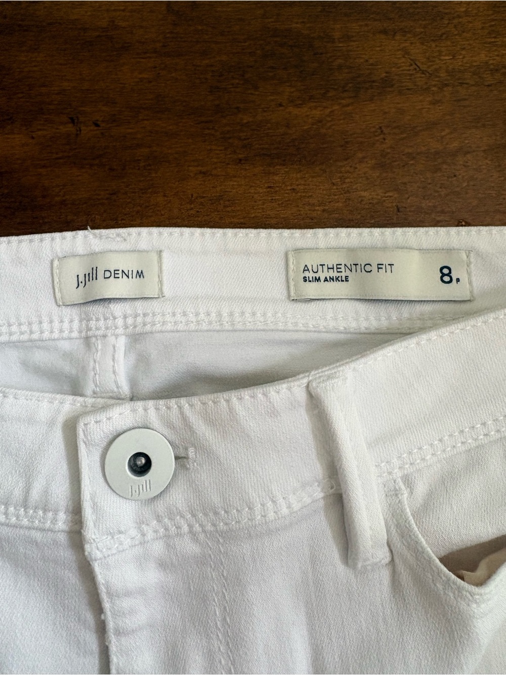 J. Jill White Authentic Fit Slim Ankle Jeans